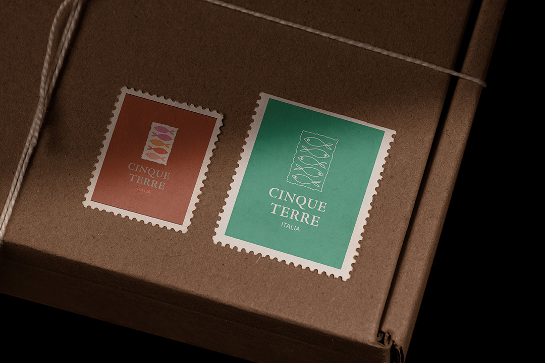 Cinque Terre postage mockup