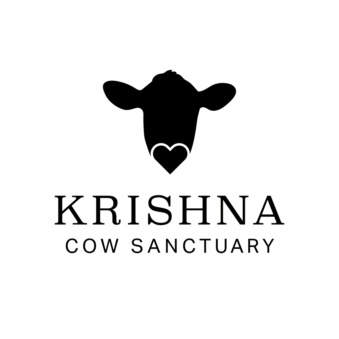 Krishna Cow Sanctuary Logo in Black