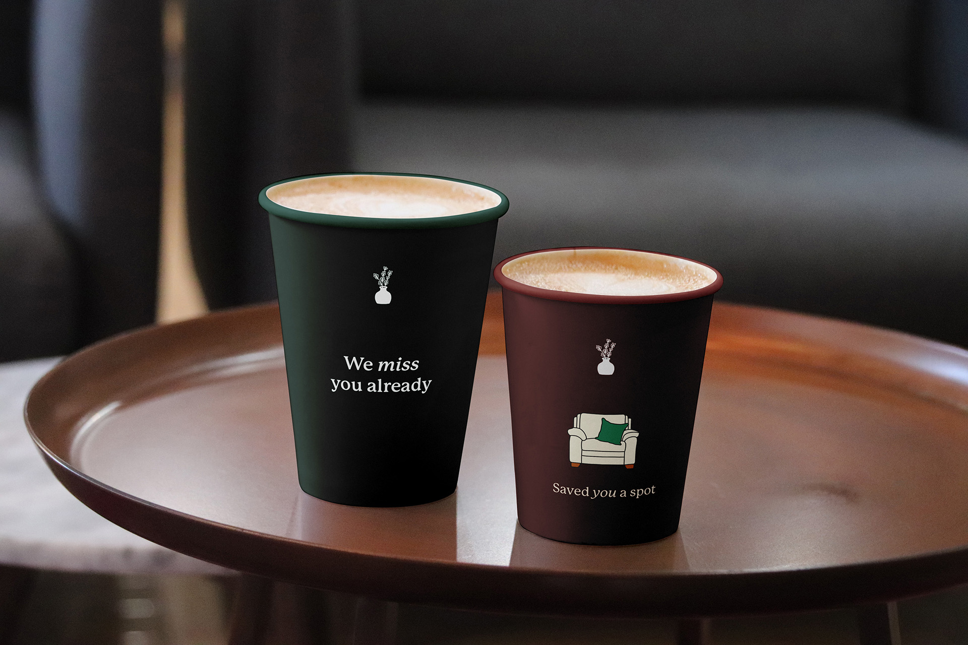 Cups for resting mug